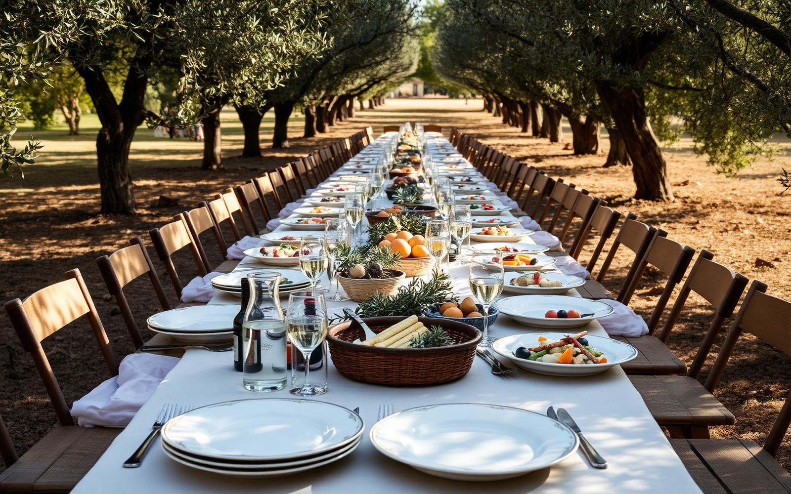 Long lunch under the olives